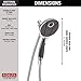 Delta Faucet 4-Spray In2ition Dual Shower Head with Handheld Spray, Chrome Shower Head with Hose, Handheld Shower Heads, Showerheads & Handheld Showers, Detachable Shower Head, Chrome 58467