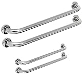 Kit 4 Barras de Apoio 40 e 60cm alça suporte Deficiente Idoso Inox Banheiro GT845 - Lorben