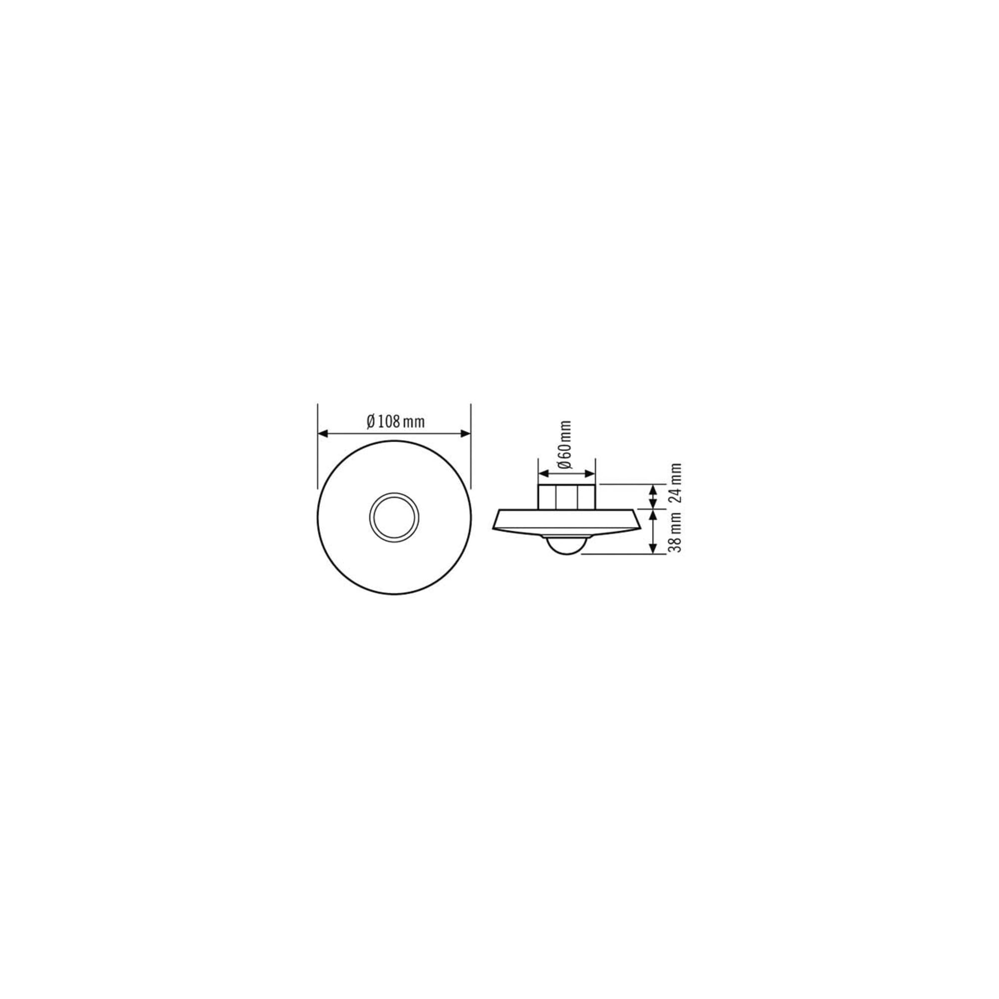 ESYLUX Präsenzmelder 360 Grad 8 m, 230 V, RWS, IP20, PD-C360/8 Slave, 5142214