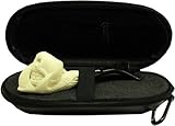 Miniature Meerschaum Pipe - SKULL & CLAW w/Zippered Case