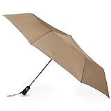 Totes Blue Line Basic Auto Open Auto Close Compact Umbrella
