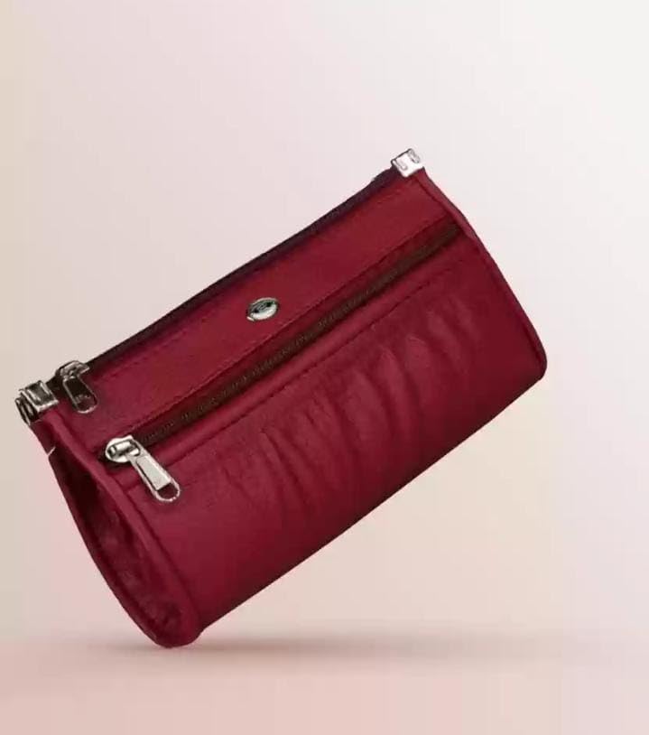 Image of Trendy PU Multi Zip Pocket Daily Use Purse for Women Wallet Bag for Girls Clutches Bag for Women Multicolour Small Handbag Multi card slots phone pocket ladies purse