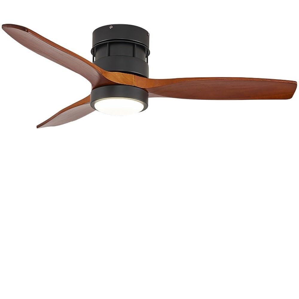 52IN Ceiling Fans With Lights 3 Reversible Blades Low Profile Ceiling Fan Multifunctional Quiet Fan Lights Kits 6 Speeds Ceiling Fan LED Lighting Modern Ceiling Fans Lights For Patio Garage Warehouse