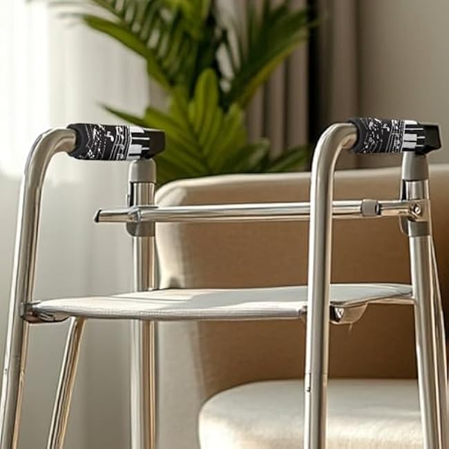 GLENLCWE Walker Hand Grips Cover 2 Packs Wheelchair Armrest Covers Anti-Slip Hand Grip Covers Mobility Aid Crutch Pads Comfortable Cushion Walker Grip Pads