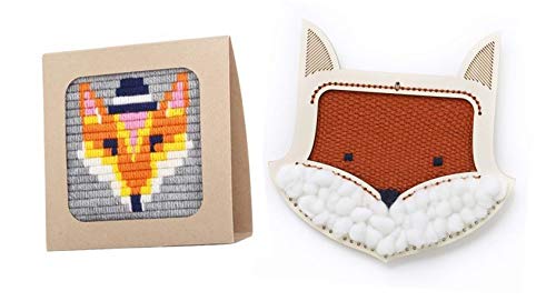 Image of Fox DIY Weaving kit and Fox Colorful DIY Needlepoint Embroidery Craft Kit for Beginners Bundle