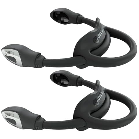 Mares Bungee Straps | Replacement Part for Scuba Diving Open Heel Fins - Pair, Black, Regular Cover