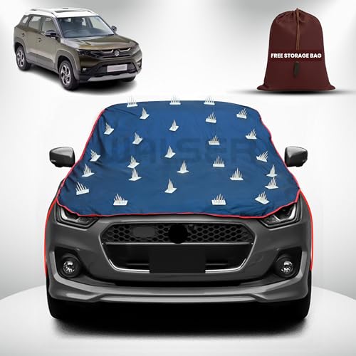 Image of WALSER Spike Car Cover for Maruti Suzuki Brezza | Anti-Climb Nail Guard for Dogs & Monkeys | Protects Bonnet, Roof & Dicky | UV, Dust & Snow Protection | Spike Cover with 4 Adjustable Hook