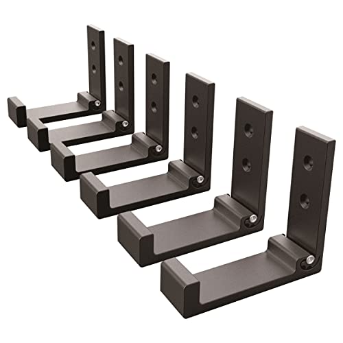 Meetrade Wall Hooks For Hanging Folding Coat Hooks 6 Pack Heavy Duty Wall Mounted Hook Hangers For Key Coat Towel Hat Bag Backpack Headphone In Door Bathroom Closet With Adhesive And Screws (Black) #TOP7