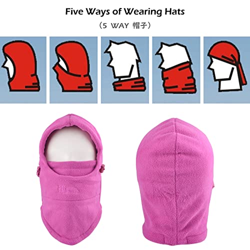 Image of TRIWONDER Kids Winter Hats Balaclava Ski Mask for Boys Girls Toddlers Windproof Adjustable Cold Weather Face Mask Neck Warmer