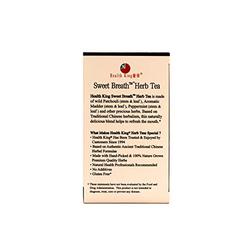 Health King Sweet Breath Herb Tea, Teabags, 20 Count Box #TOP1