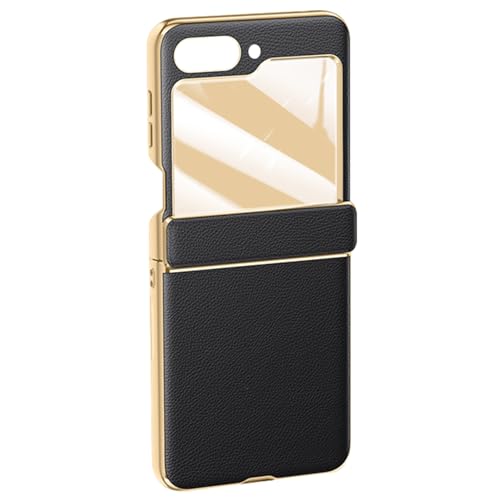Funda Samsung Galaxy Z Flip 5 protector de pantalla bisagra cuero