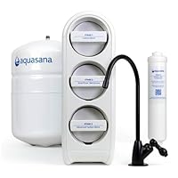 Aquasana SmartFlow® Reverse Osmosis Water Filter | RO Under Sink System | WQA Certified up to 99.99% of 90 contaminants Including Fluoride, PFAS, Arsenic, Lead, and Chlorine | Matte Black Faucet