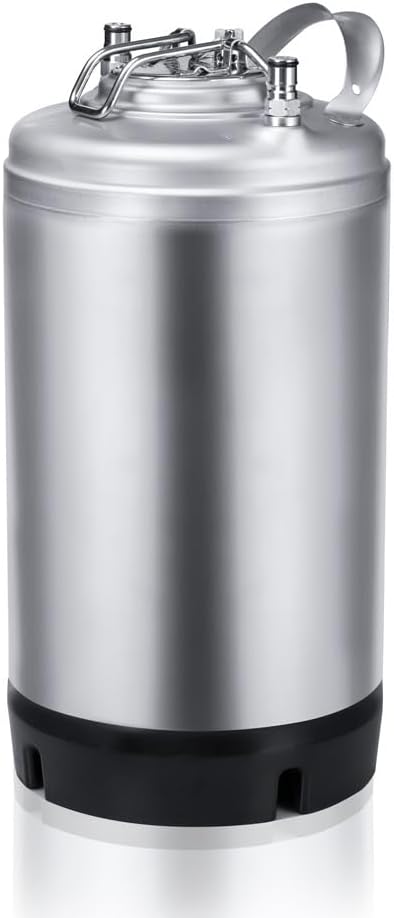 New 3 Gallon Ball Lock Keg, Stainless Steel Beer Keg with Single Handle for Draft, Homebrew and Craft Beer