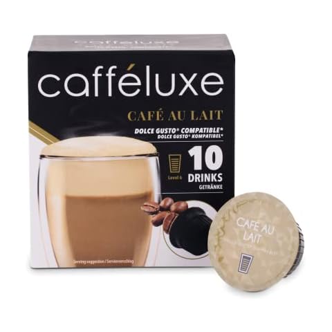 cafféluxe - Cafe Au Lait Coffee Capsules - Dolce Gusto Compatible Coffee pods - 10 Servings Cover