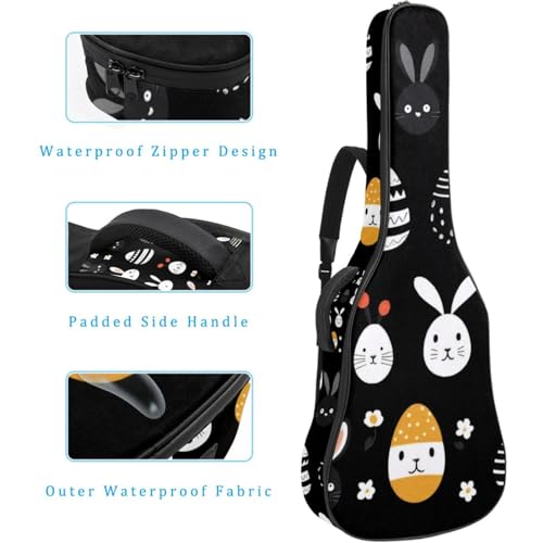 Housse de protection pour guitare de 101,6 cm étanche noir