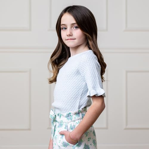Hope & Henry Girls' Short Sleeve Sweater Top3