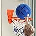 clinmday Children Silent Basketball Hoop,Adjustable & Punch-Free Wall Mounted Basketball Hoop for Indoor Quiet Basketball Dribbling Training Goal Orange