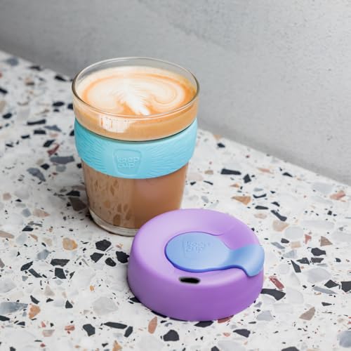 KeepCup vaso reutilizable de vidrio con tapa antivuelco 340 ml miniatura 2