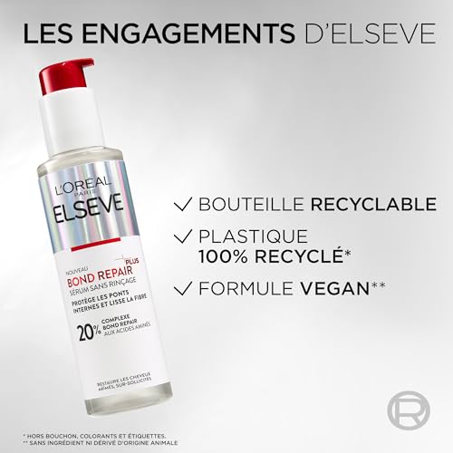 Soin Cheveux Sérum Réparateur Sans Rinçage Pour Cheveux Abîmés Sur sollicités Elseve Le Flacon pompe De 150ml - vue 10