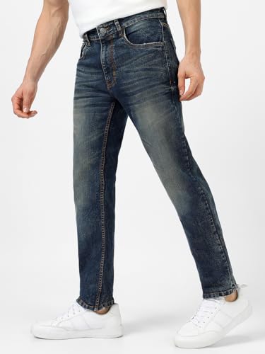 Image of Urbano Fashion Men's Regular Fit Washed Jeans Stretchable