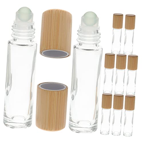 Vaguelly 10 Piezas botella de perfume de aceite esencial essence serum essential oil difusor de aceite de fragancia botellas de perfume vacias contenedores de subembalaje botellas roll-on