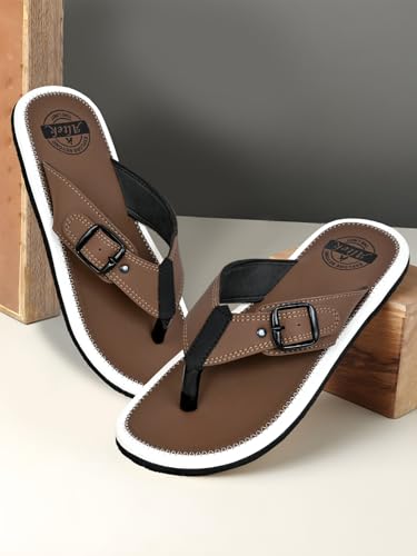 ALTEK Men Brown Flip Flop Slippers - Image 8