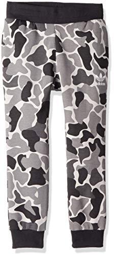 Image of adidas Originals Boys' Big Trefoil Camo Print Pants, Multi/Carbon, L