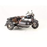 Bezauberndes Motorrad mit Beiwagen - Oldtimer - Dekoration für die Fensterbank, Vitrine, auf dem Tisch oder als Oldtimer im Regal ist das Fahrzeug ein absoluter Hingucker