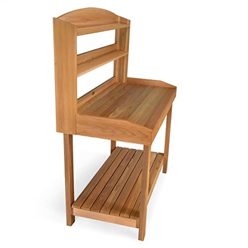 All Things Cedar PB48U Pb48 Deluxe Potting Bench | Outdoor Garden Table & Plant Bench | Garden Potting Table With Untreated Western Red Cedar thumb #3