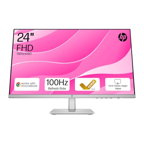 HP Series 5 23.8 FHD Height Adjust Monitor (524sh) | 100Hz Refresh Rate |1500:1 Contrast Ratio | 99 percent sRGB Spectrum | 300 Nits Brightness | HDMI VGA Ports | Ergonomically Adjustable