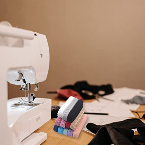 Bristlegrass Picot Loop Elastic Band 1/2" Crown Frilly Lace Spandex Ribbon For Hair Tie Headband Lingerie Underwear Sewing Trim (Combo F-1/2 Inch X 24 Yards) #TOP5