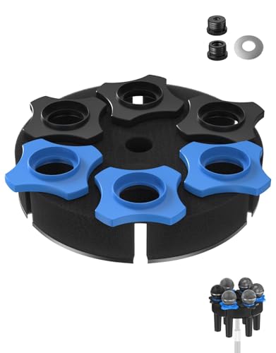 Etour Mise à niveau 2025 Support de microphone circulaire Organiseur de rangement pour micros portables filaires et sans fil avec rembourrage en caoutchouc