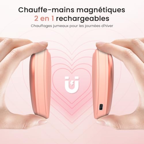 Chaufferette main rechargeable 5200mAh x2 avec 18h d'autonomie