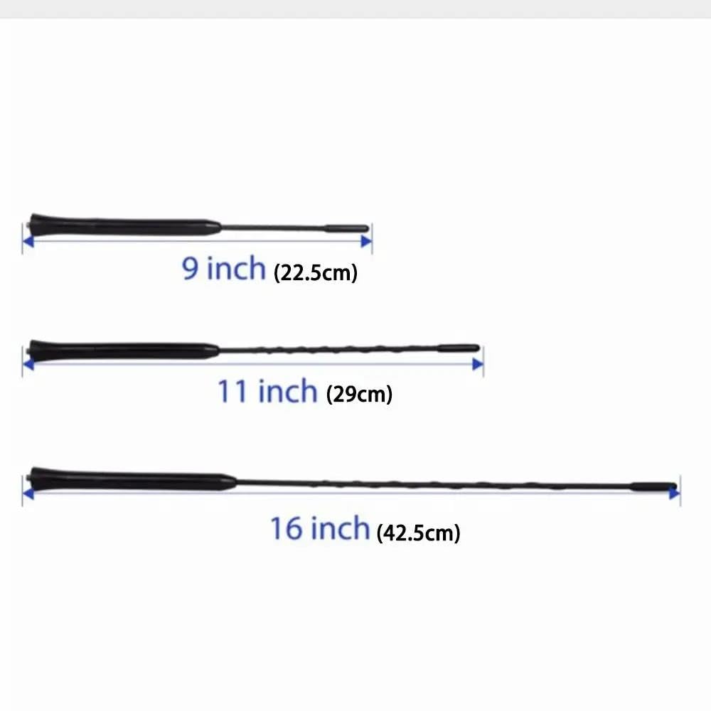 2 Antenne Universali Per Tetto Auto - Rinforza Il Segnale Radio (9 E 11 Pollici) Con 4 Viti - Foto 3