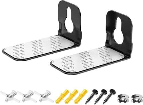 Supporto Soundbar da Parete Sotto TV, Staffa Universale per Soundbar – Compatibile con Samsung, LG, Sony, Bose, Vizio, Onn – Montaggio a Parete/Sotto TV