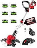 Cordless Weed Wacker, for Milwaukee M18 Battery, 3 IN 1 Battery Powered Weed Eater & Edger & Mower with Auto Line Feed, 20000 RPM 12 Inch Brushless Grass Trimmer, 6 Line Spools String Trimmer for Lawn