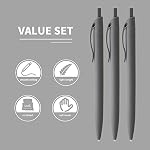 deegtran Pens Bulk, 50 Pack No Bleed Grey Barrel Black Ink Click Pens, Wholesale Retractable Ballpoint Pens, Pen Medium Point, Smooth black Ink Pen, 1.0MM - Image 4