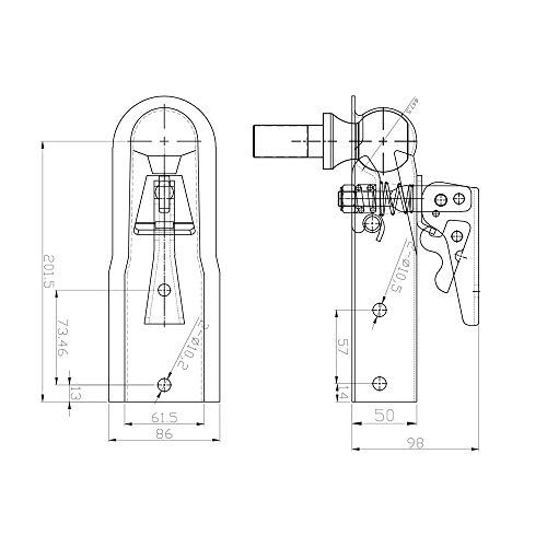 1-7/8" Straight Trailer Coupler, 2" Channel - 2000 Lb Class I - For Towing Rv, Boat, Camper(2000Lbs 1-7/8"X2) #TOP5