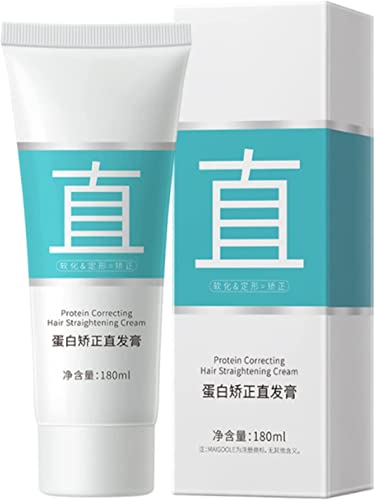 Crema alisadora del cabello correctora de proteínas 2023, crema nutritiva para alisar el cabello rápido, seda y brillante para cabello rizado y seco, 180 ml (1 unidad) Cover