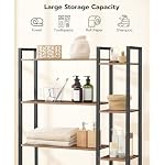 HOOBRO Over The Toilet Storage Rack , 8-Tier Bathroom Organizer Over Toilet Shelf | freestanding over the toilet storage for Toilet Paper Holder,Space Saver, Rustic Brown and Black BF86TS01 - Image 5