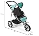 Bayer Chic 2000 - Puppenwagen Leon, Jogging Buggy, Puppenjogger für Kinder von 4 bis 8 Jahren, Melange dunkelgrau, Mint, 75 x 40 x 73.5 cm