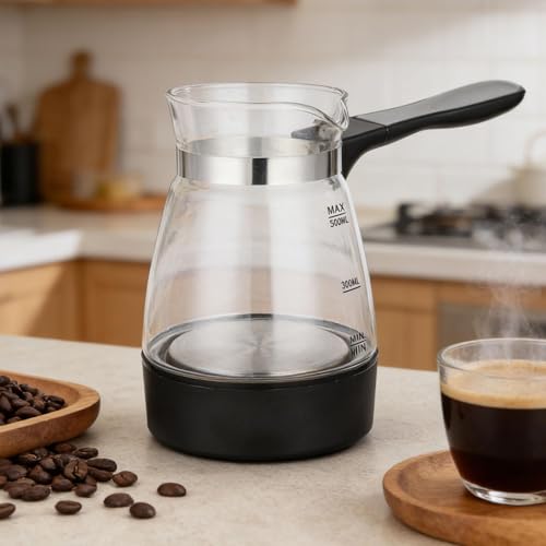 Image of Electric Turkish Coffee Pot Teapot Even Heating Lightweight with Long Handle 220V| Kitchen, Dining & Bar | Small Kitchen Appliances | Coffee & Tea Makers | Percolators & Moka Pots