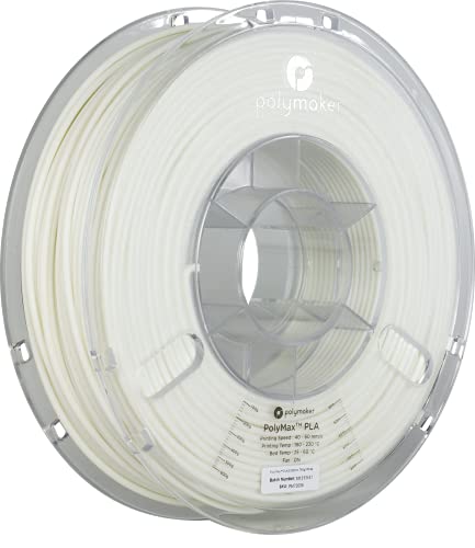 Polymaker Tough PLA Filament 2.85mm White PLA 750g Spool - PolyMax PLA 2.85 PLA Filament 3D Printer Filament 2.85 Tougher Than PLA+ 3D Filament High Impact Strength for Functional Application