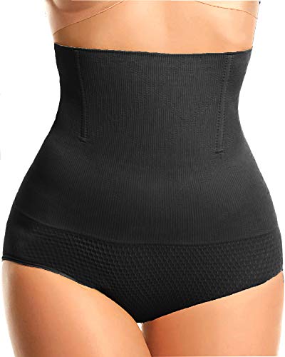 VENDAU Tummy Control Panties Butt Lifter Shapewear for Women Body Shaper Underwear Waist Trainer Girdle Slimmer High Waisted (Black, XS/S)