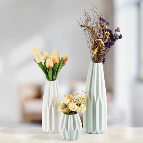 Ceramic Vases for Home Décor - Set of 3 -