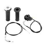 Zpana Throttle Cable Twist Handle Grip Assembly, 7/8' 22mm Motorized Bicycle Handlebar & Throttle Cable & Flameout Switch, Compatible with 49cc 66cc 80cc 100cc Motorized Bike