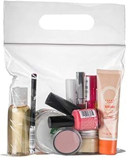 Ati Nomad Clear Travel Toiletries Bags Airline Approved, Pack of 10 Airport Security Liquids Bags, Travel Size Toiletries Airport Liquid Bag 20 x 20cm for Short & Long Haul Flight Essentials
