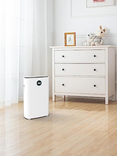 Marreal AP3001B HEPA Luftreiniger bis 60m², ultraleise, mit Feinstaubsensor, Partikelanzeige, Nachtmodus und 6 Stufen Reinigung, Weiß-5