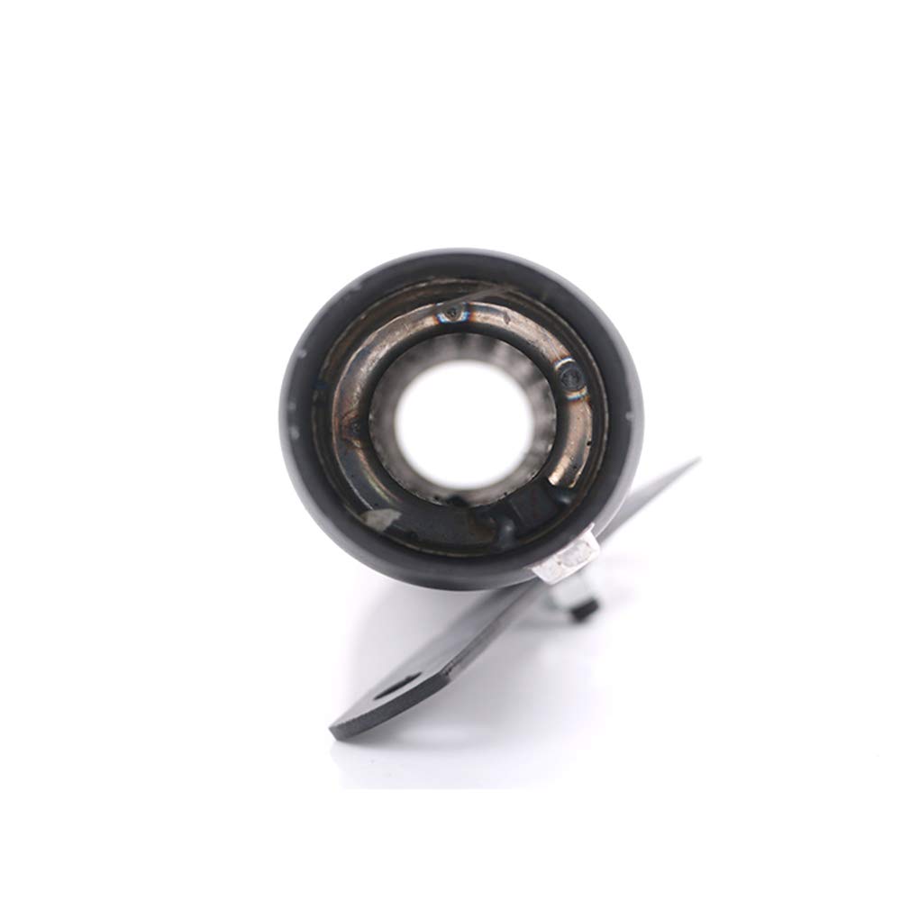 Silenziatore per moto Silenziatore Tubo di scarico 12 pollici per Bobber Cruiser Chopper Cafe Racer Scooter Offroad (Cromo)