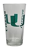 Logo Brands NCAA Game Day 16oz Pint Glass (Miami Hurricanes)